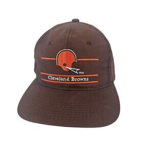 Vintage 90'S Cleveland Browns ANNCO NFL Adjustable Snapback Trucker Cap Hat